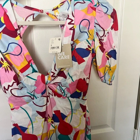 Free People Colorful Abstract Backless Dress - Picture 3 of 11